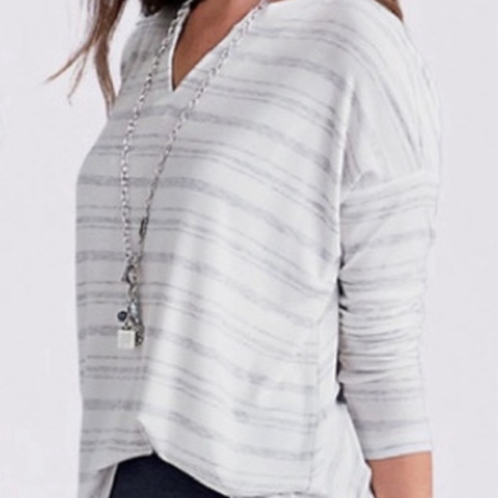 Cabi 5930 ATC Habit Top Tee Striped Long Sleeve